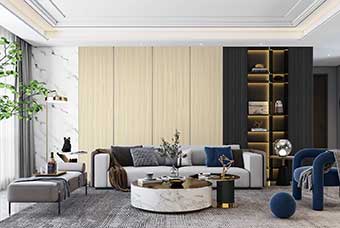 山西轻奢风格-客厅