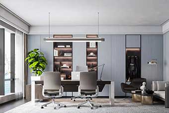 山西轻奢风格-书房